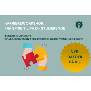 Karriereworkshop: Fra spire til ph.d.- studerende 2025-2026